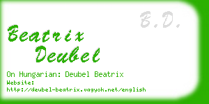 beatrix deubel business card